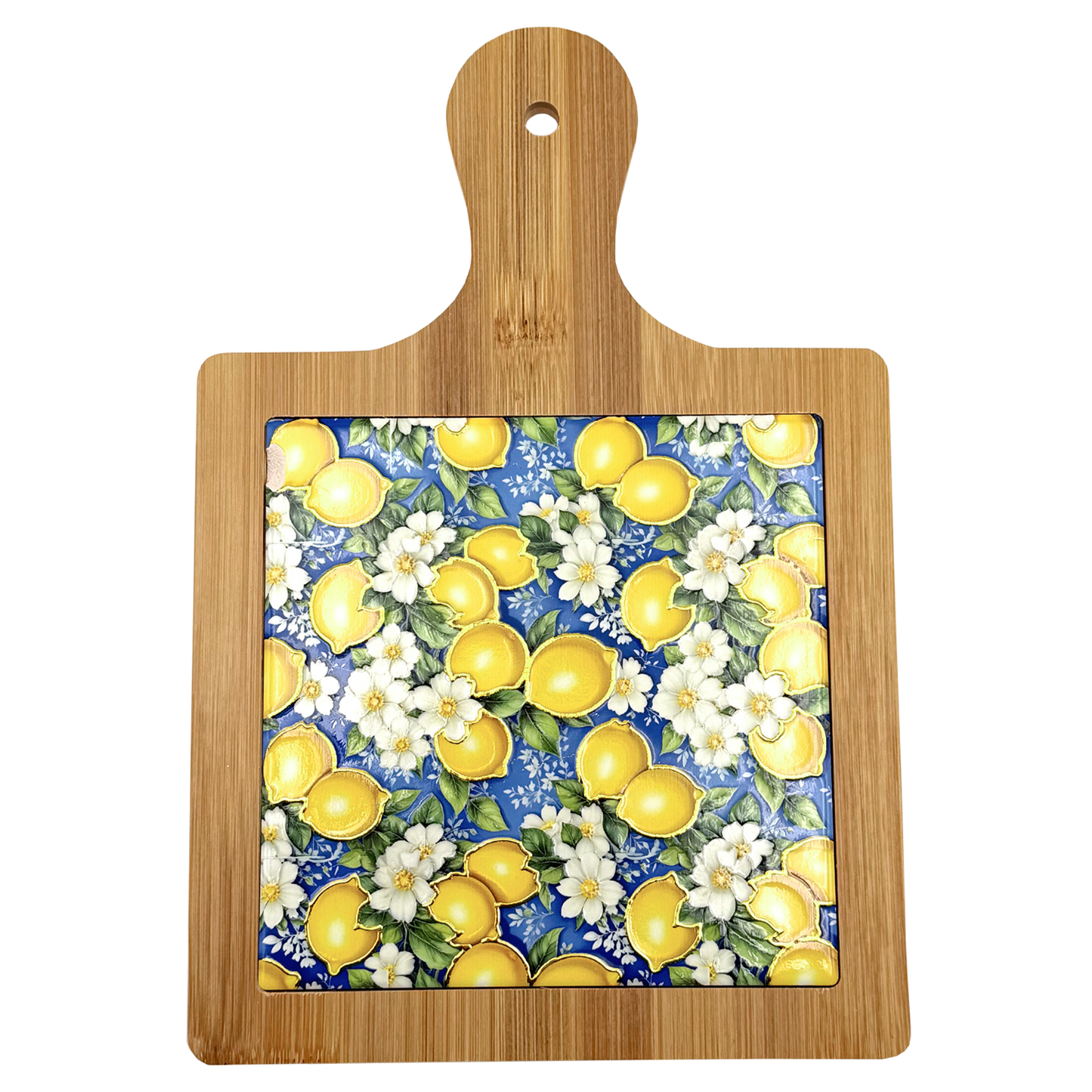 Sottopentola decorativo in ceramica e bambù - 19x27 cm - SF353