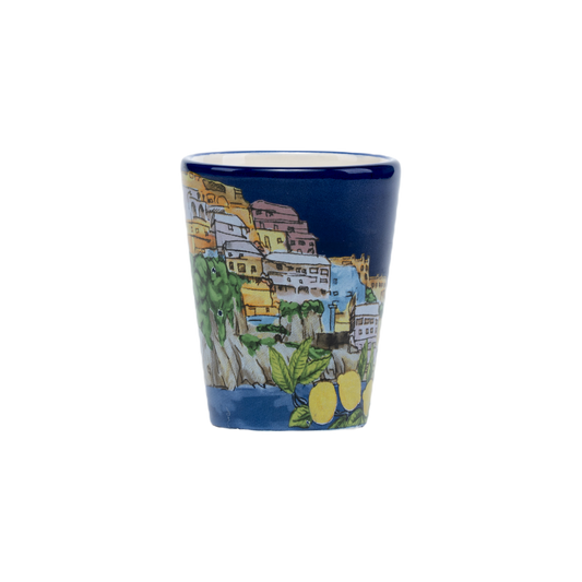 Bicchierino in Ceramica con Paesaggio Costiera - SF51