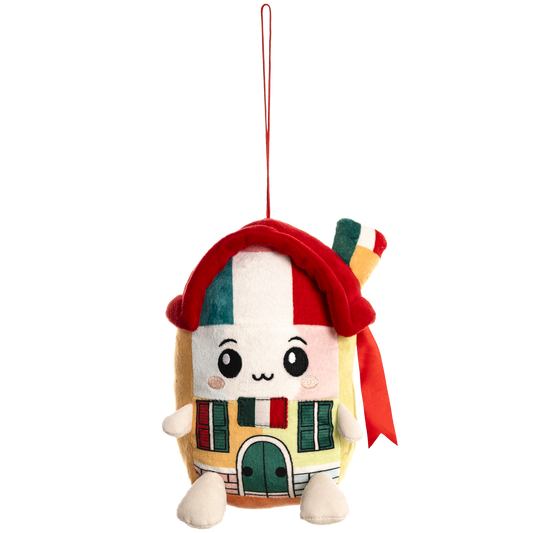 Peluche Casetta Tricolore morbido con Bandiera Italiana - NELLA - cod. TOY 2