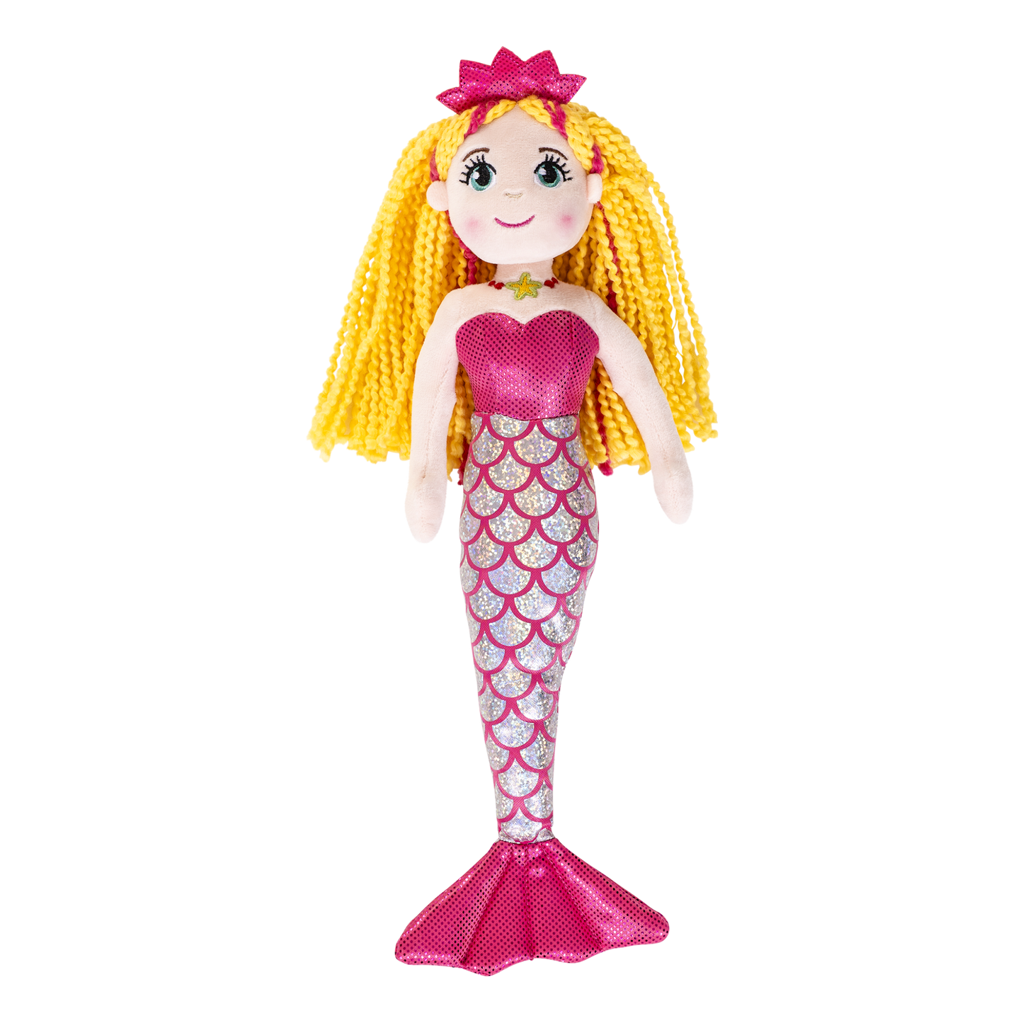 Peluche Sirenetta 35 cm con Dettagli Brillanti - MIRA - cod. TOY 6