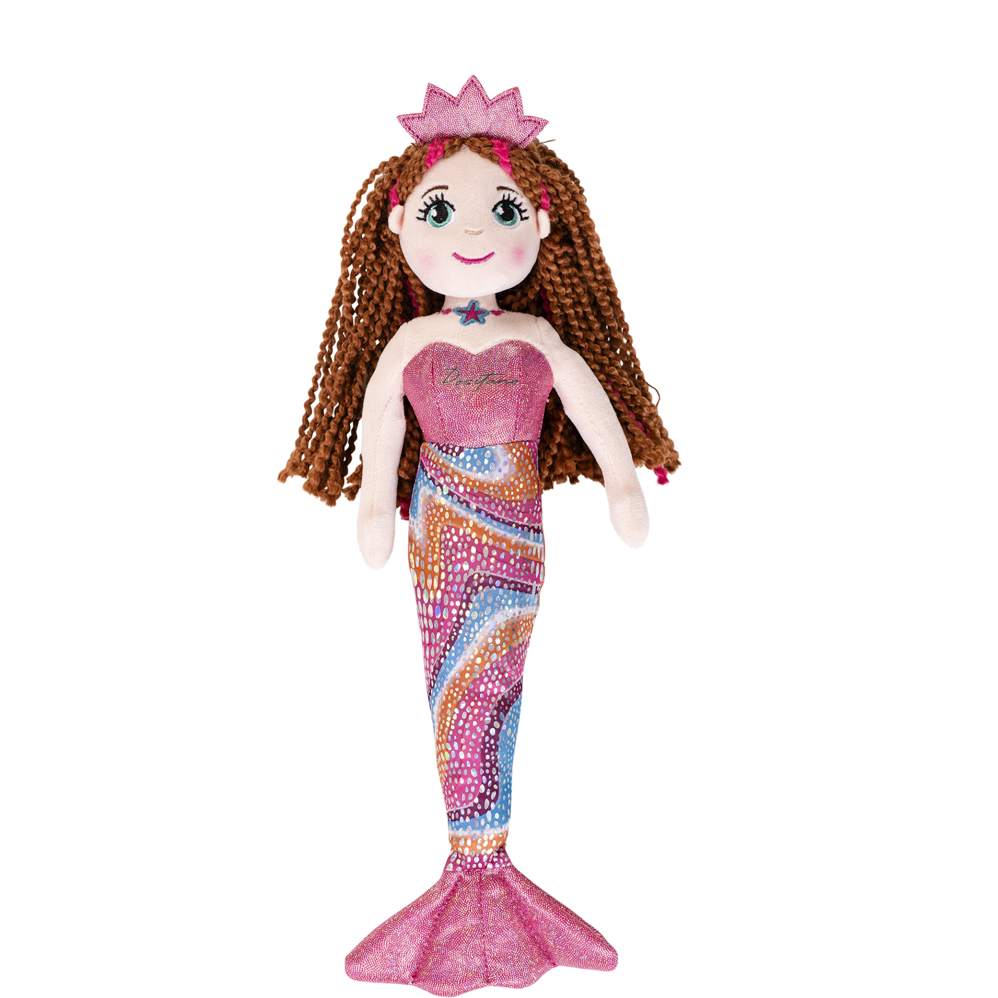 Peluche Sirenetta 35 cm con Dettagli Brillanti - MIRA - cod. TOY 6
