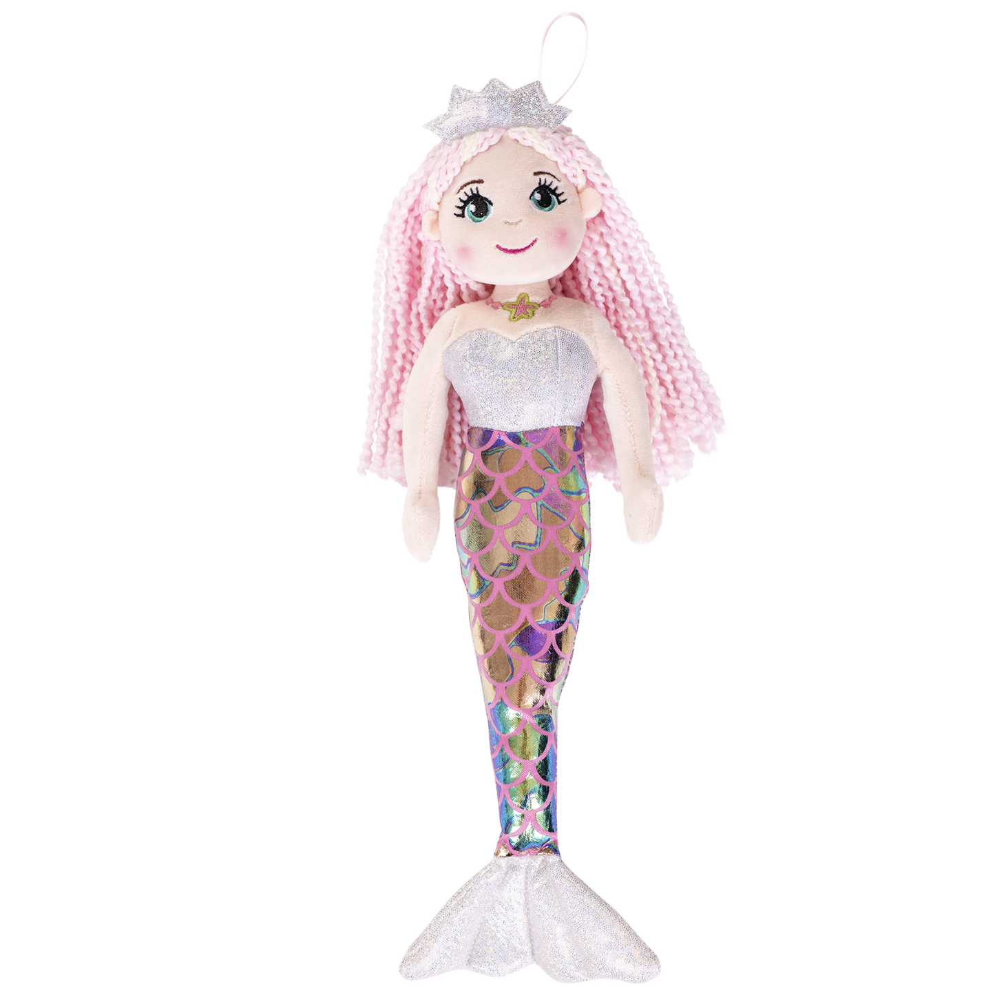 Peluche Sirenetta 35 cm con Dettagli Brillanti - MIRA - cod. TOY 6