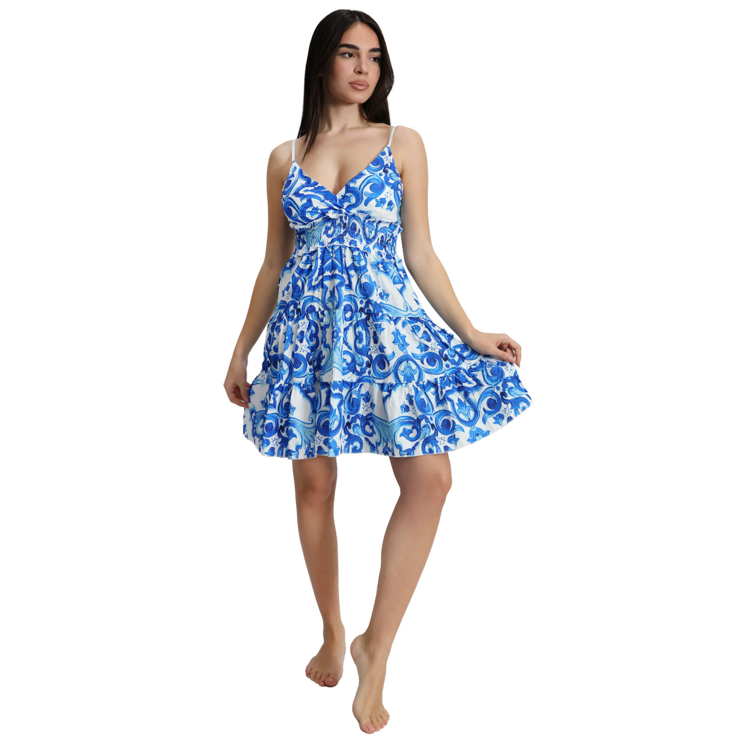 Vestito corto donna con spalline regolabili - VEST187