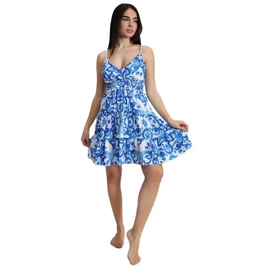 Vestito corto donna con spalline regolabili - VEST187
