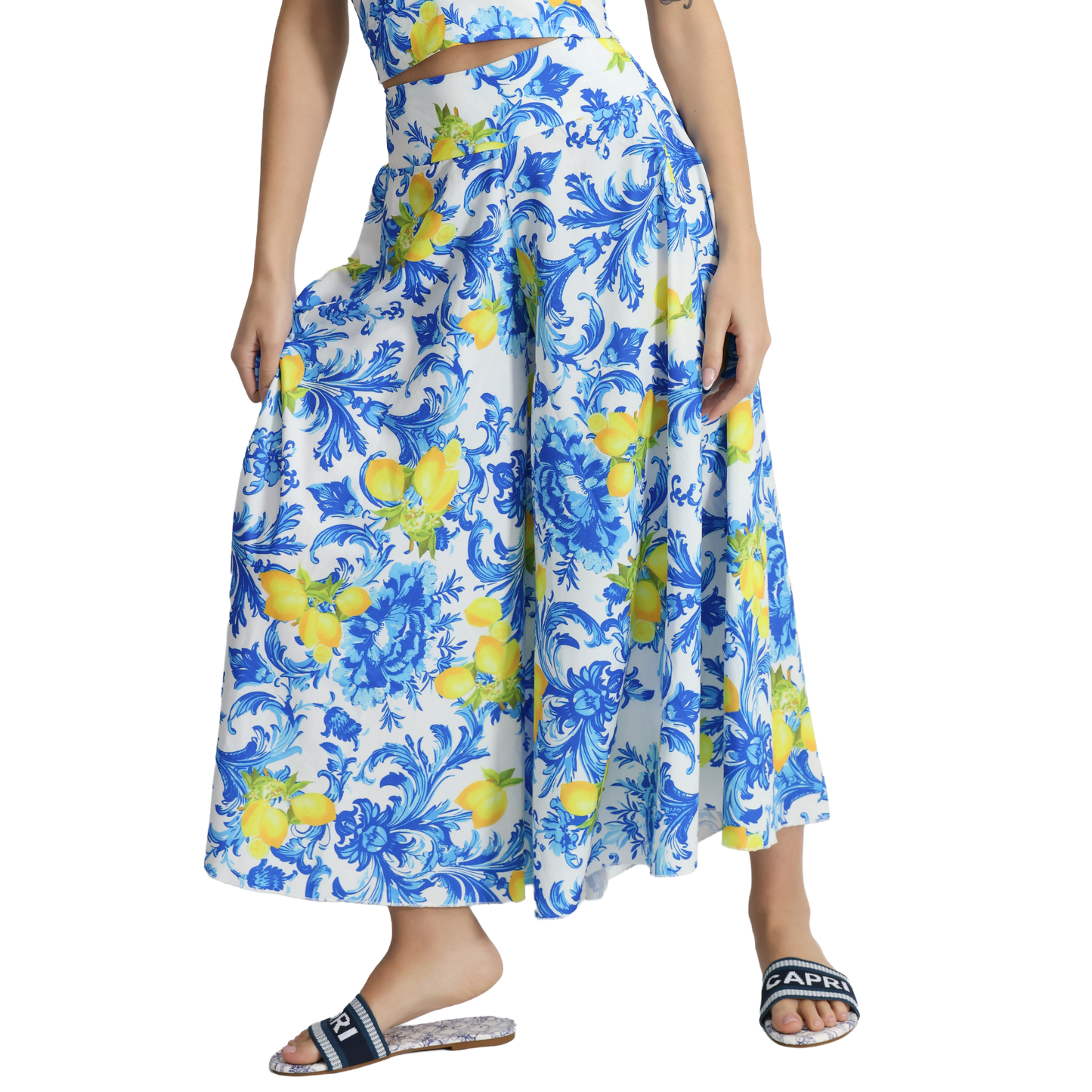 Outfit donna top e pantalone in diverse fantasie top regolabile e pantalone - Top VEST189 + Pantalone VEST190