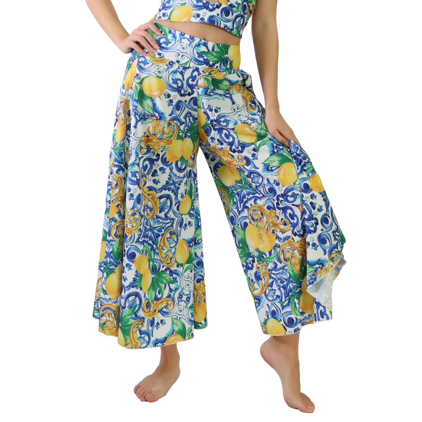 Outfit donna top e pantalone in diverse fantasie top regolabile e pantalone - Top VEST189 + Pantalone VEST190