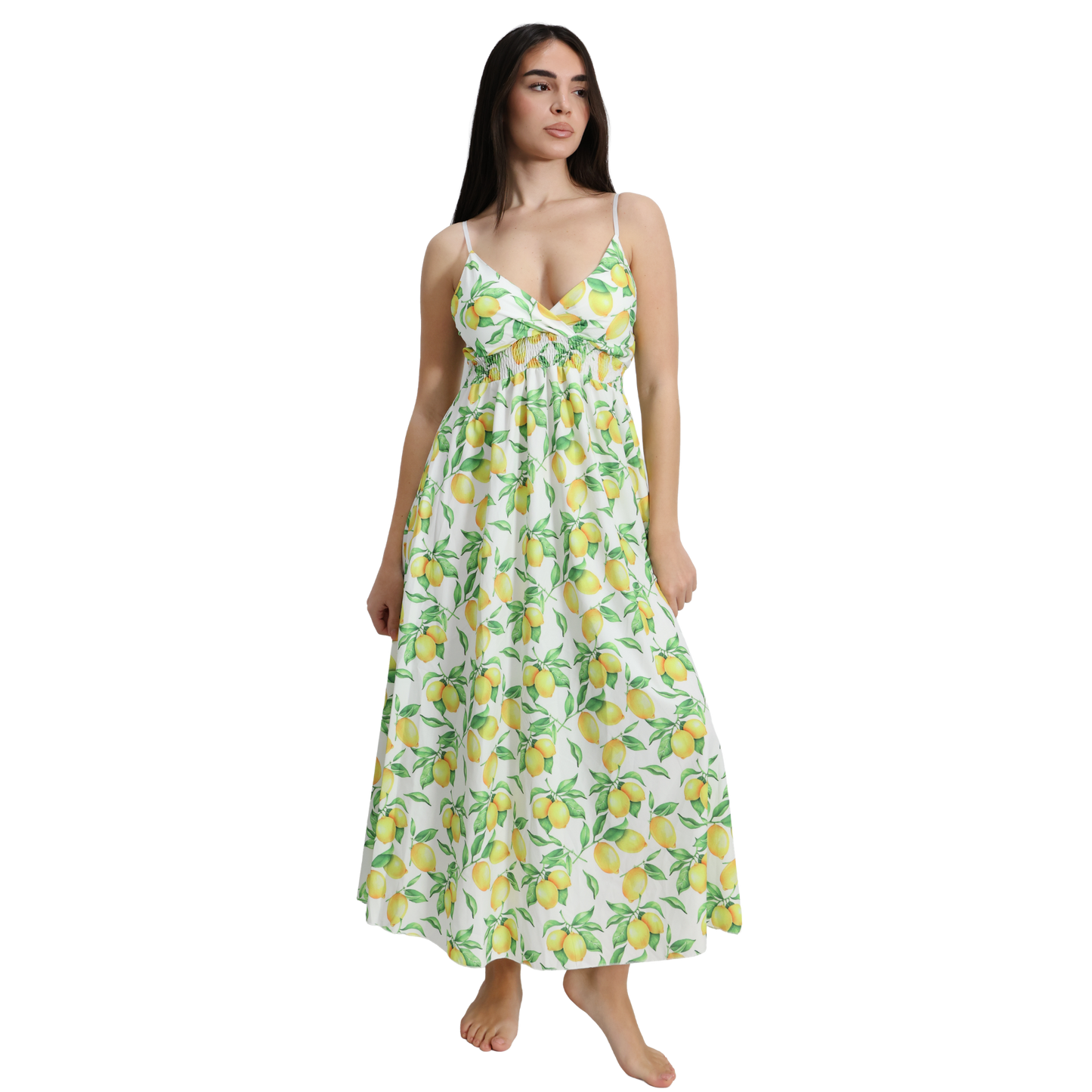 Vestito lungo donna con spalline sottili e regolabili - VEST192