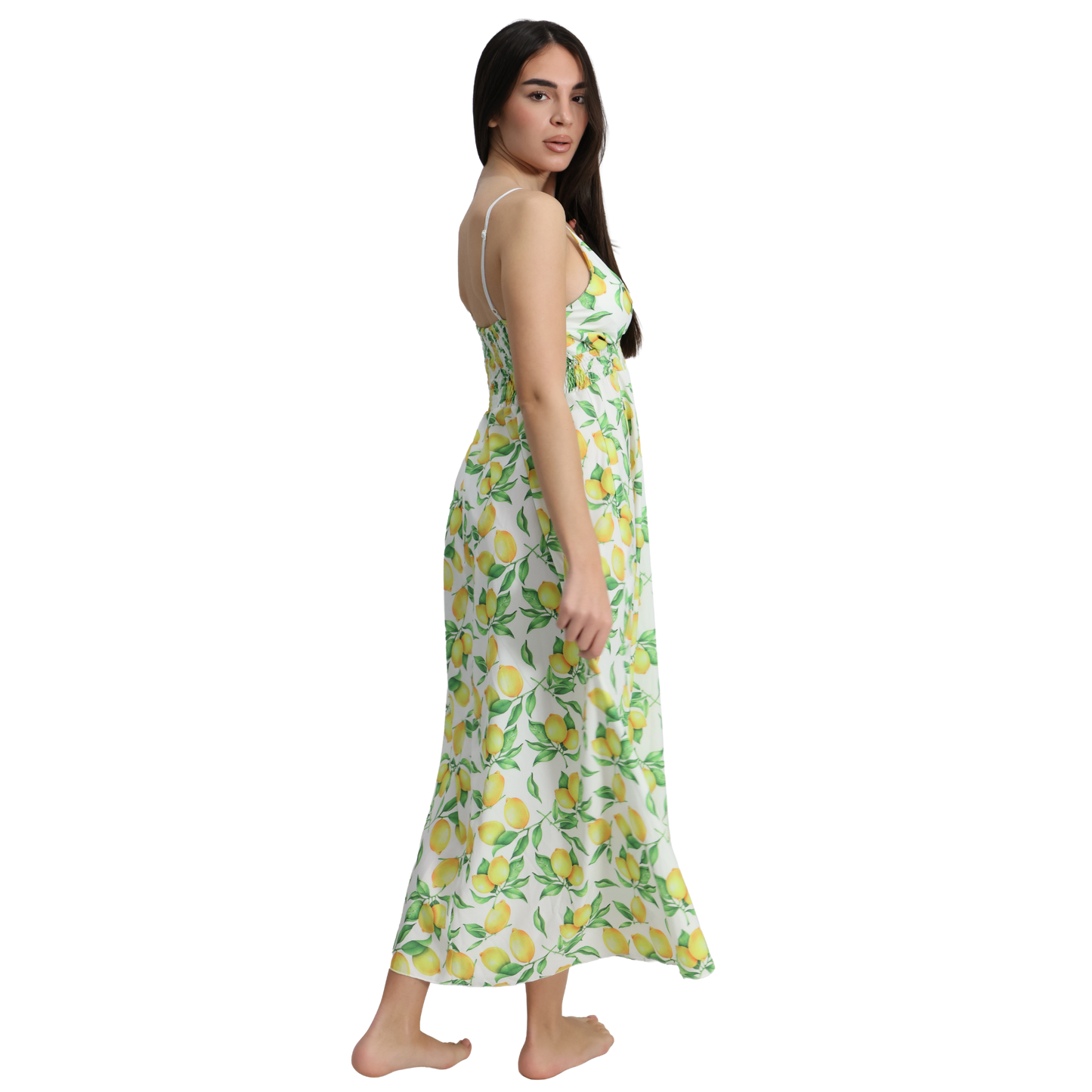 Vestito lungo donna con spalline sottili e regolabili - VEST192