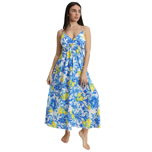 Vestito lungo donna con spalline sottili e regolabili - VEST192