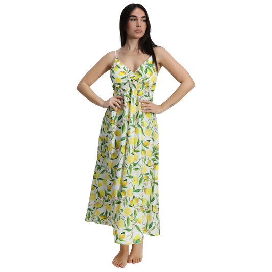 Vestito lungo donna con spalline sottili e regolabili - VEST192