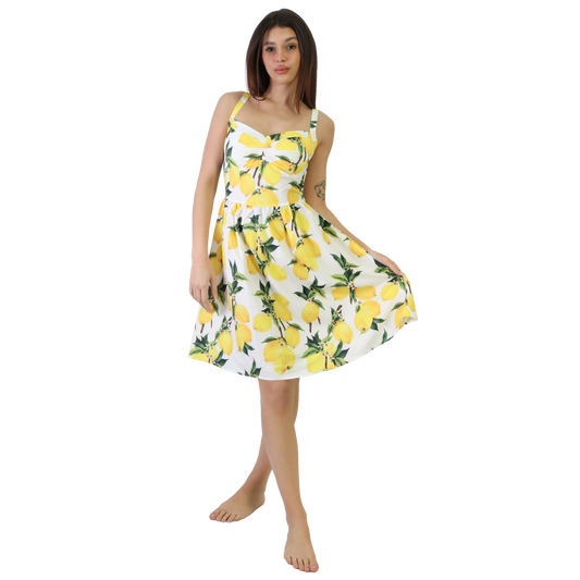 Vestito corto donna con spalline larghe in diverse fantasie - VEST193