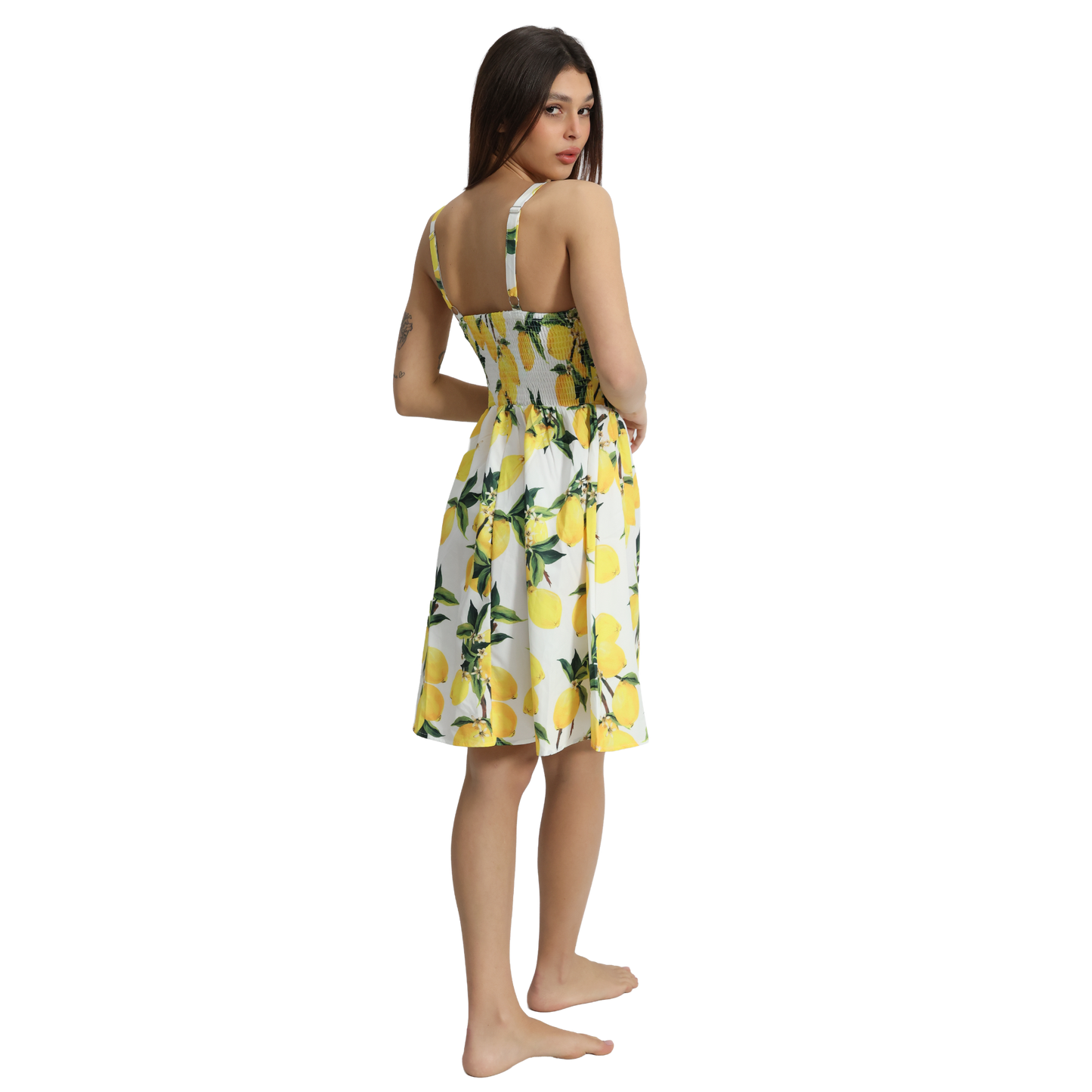Vestito corto donna con spalline larghe in diverse fantasie - VEST193