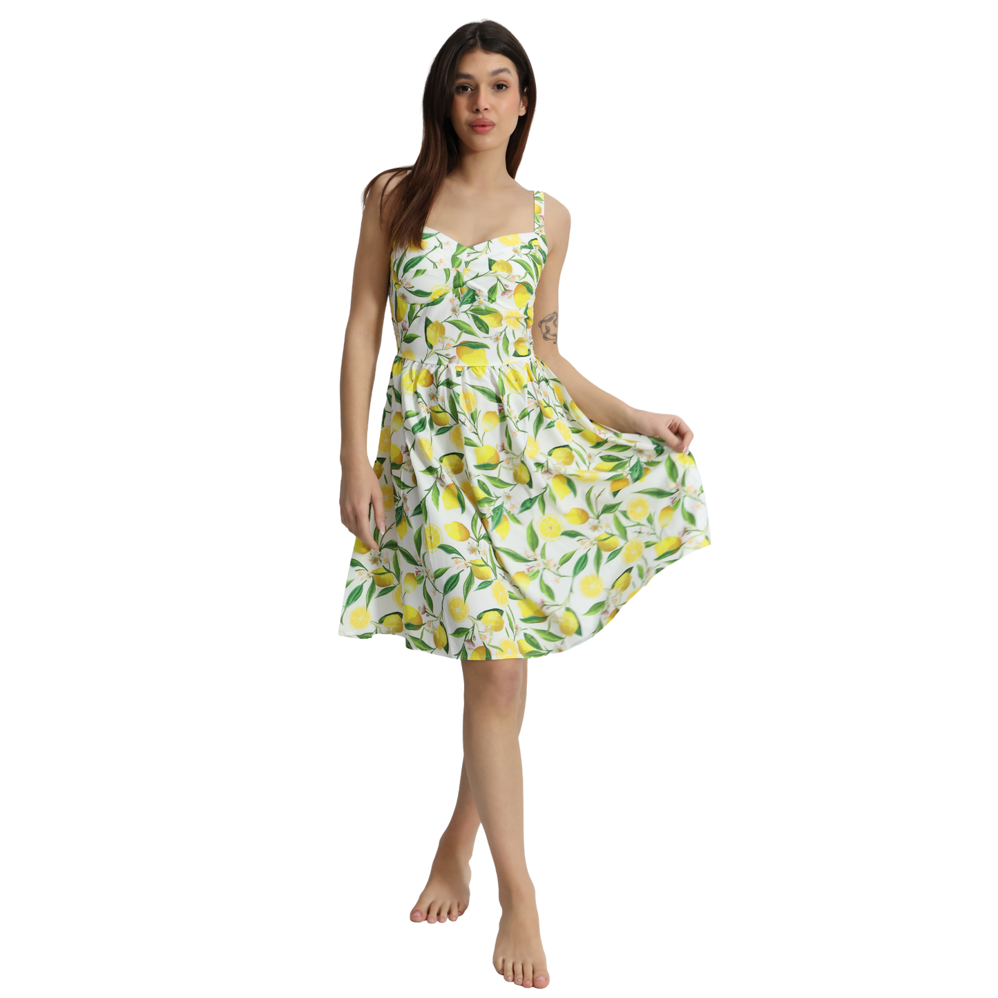 Vestito corto donna con spalline larghe in diverse fantasie - VEST193