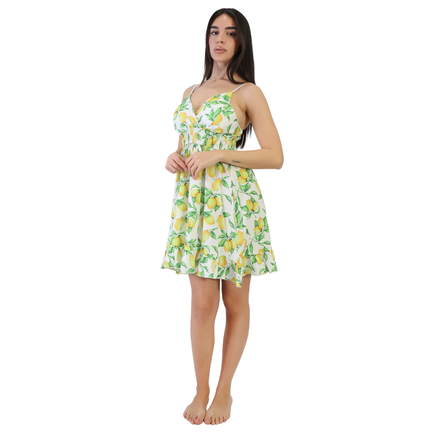 Vestito corto donna con spalline sottili regolabili - VEST196