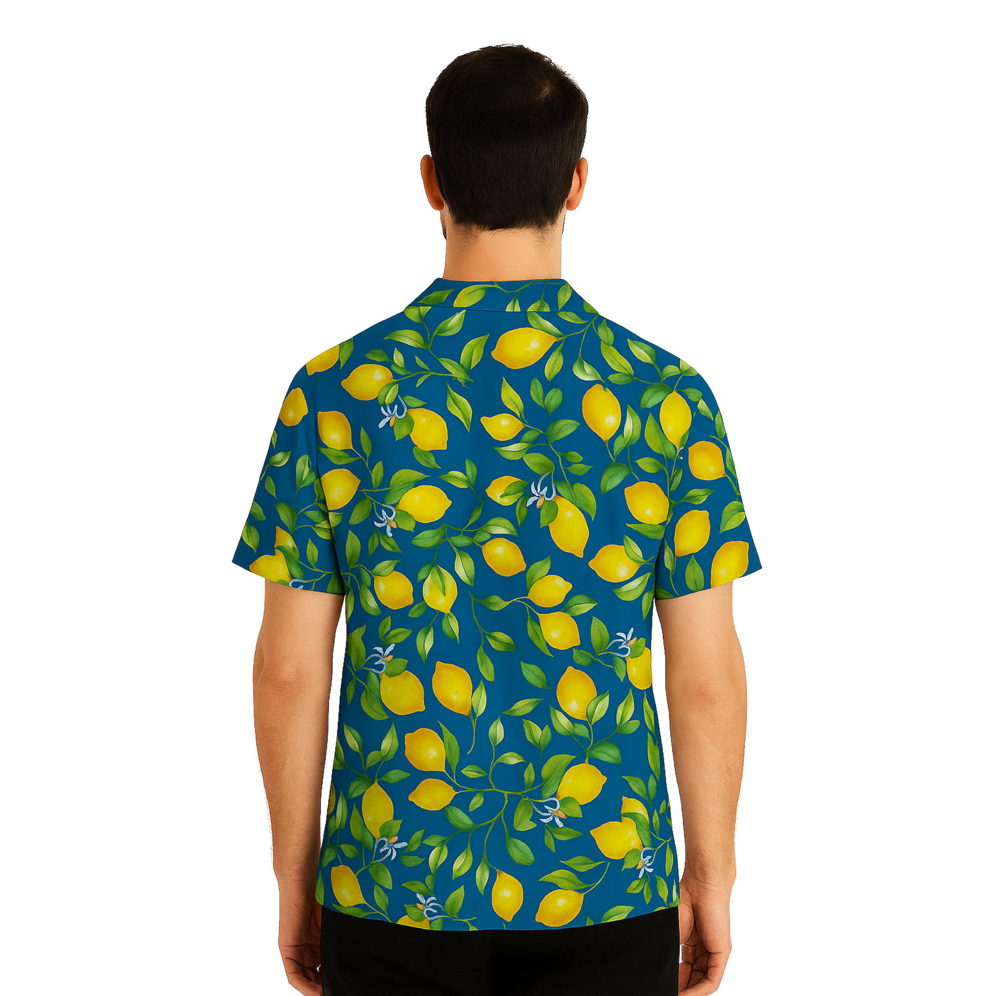 Camicia da uomo con stampa bandiera italiana, stile casual, a maniche corte, con bottoni, per spiaggia, tropicale, estiva, Nero, L Camicia da uomo con stampa bandiera italiana, stile casual, a maniche corte, con bottoni, per spiaggia, tropicale, estiva, Nero, L